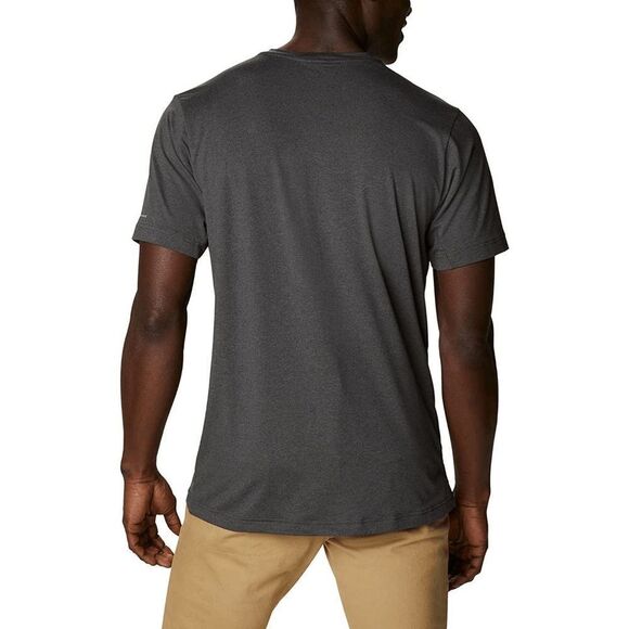 Columbia Mens Crew Neck Short Sleeve Pullover T-Shirt Cotton Gray Size Medium - Picture 4 of 5